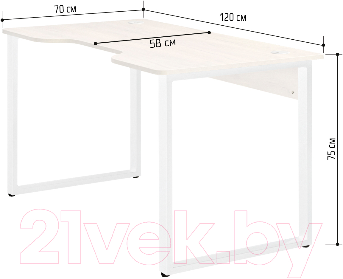 Геймерский стол Millwood Лофт Гонконг ДТ-3 120x70x75