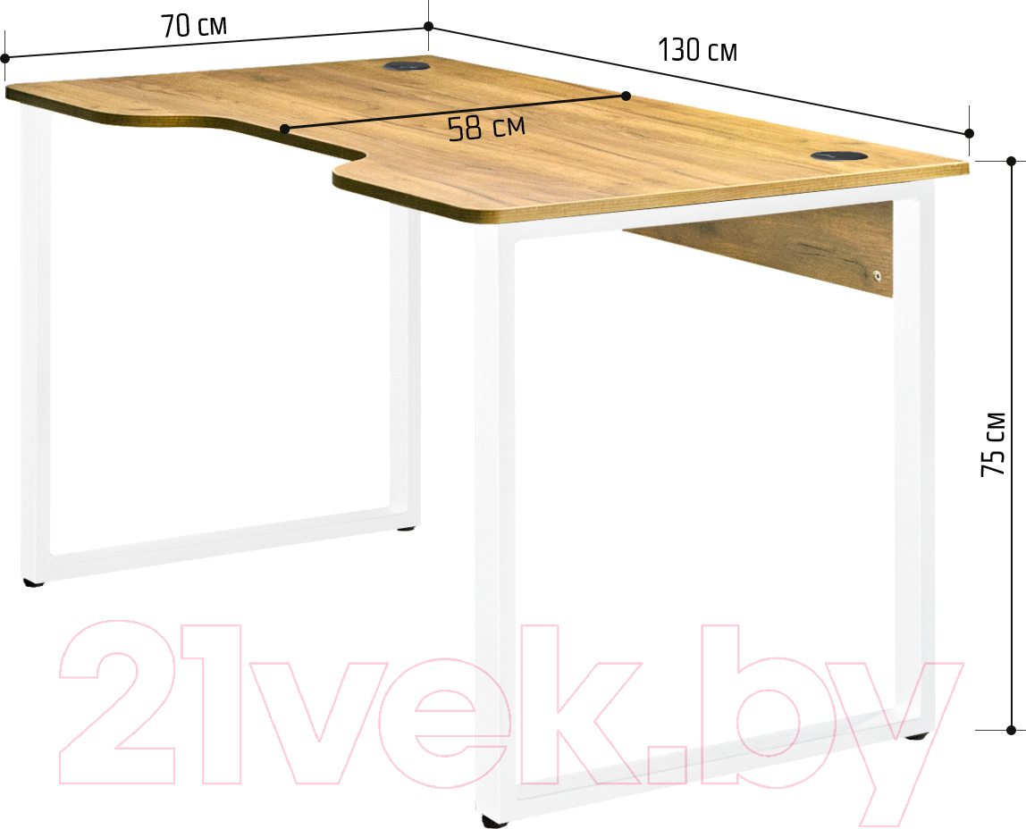 Геймерский стол Millwood Лофт Гонконг ДТ-3 130x70x75