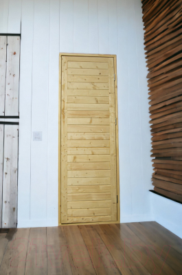 Деревянная дверь для бани КомфортПром 60x180 / 10223352