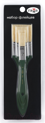 Изображение товара Набор кистей ГАММА Флейц щетина / 801021353 (3шт)