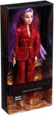 Кукла с аксессуарами Happy Valley Ксения. Модный показ. В красном костюме / 6973625