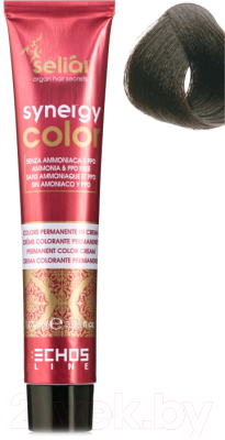 Крем-краска для волос Echos Line Seliar Synergy Color 4.0 (100мл, интенсивный каштановый)