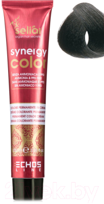 Крем-краска для волос Echos Line Seliar Synergy Color 1.1 (100мл, иссиня-черный)