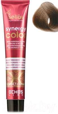 Крем-краска для волос Echos Line Seliar Synergy Color 7.01 (100мл, пепельный русый)