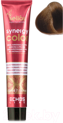 Крем-краска для волос Echos Line Seliar Synergy Color 7.32 (100мл, бежевый блондин)