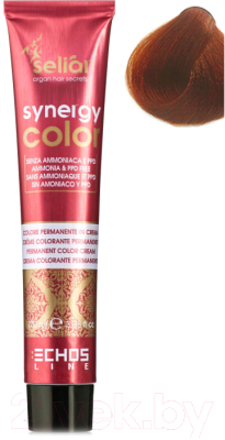 Крем-краска для волос Echos Line Seliar Synergy Color 7.4 (100мл, медный блондин)