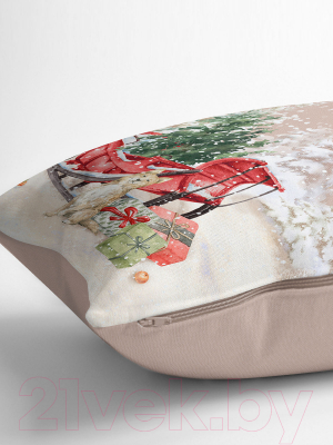 Подушка декоративная Samsara Home Новогодние сани с подарками Пд4040Нг-6а