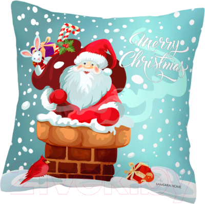 Наволочка декоративная Samsara Home Санта Клаус с подарками 4040Нг-5