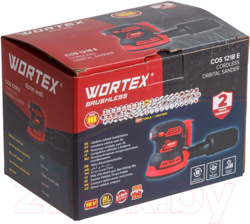 Эксцентриковая шлифовальная машина Wortex COS 1218 E ALL1 SOLO