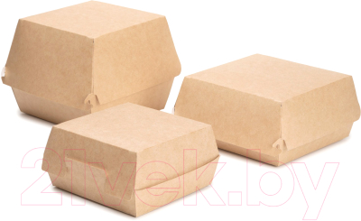 Набор коробок упаковочных для еды Паксервис Eco Burger XL / 285596 (50шт)
