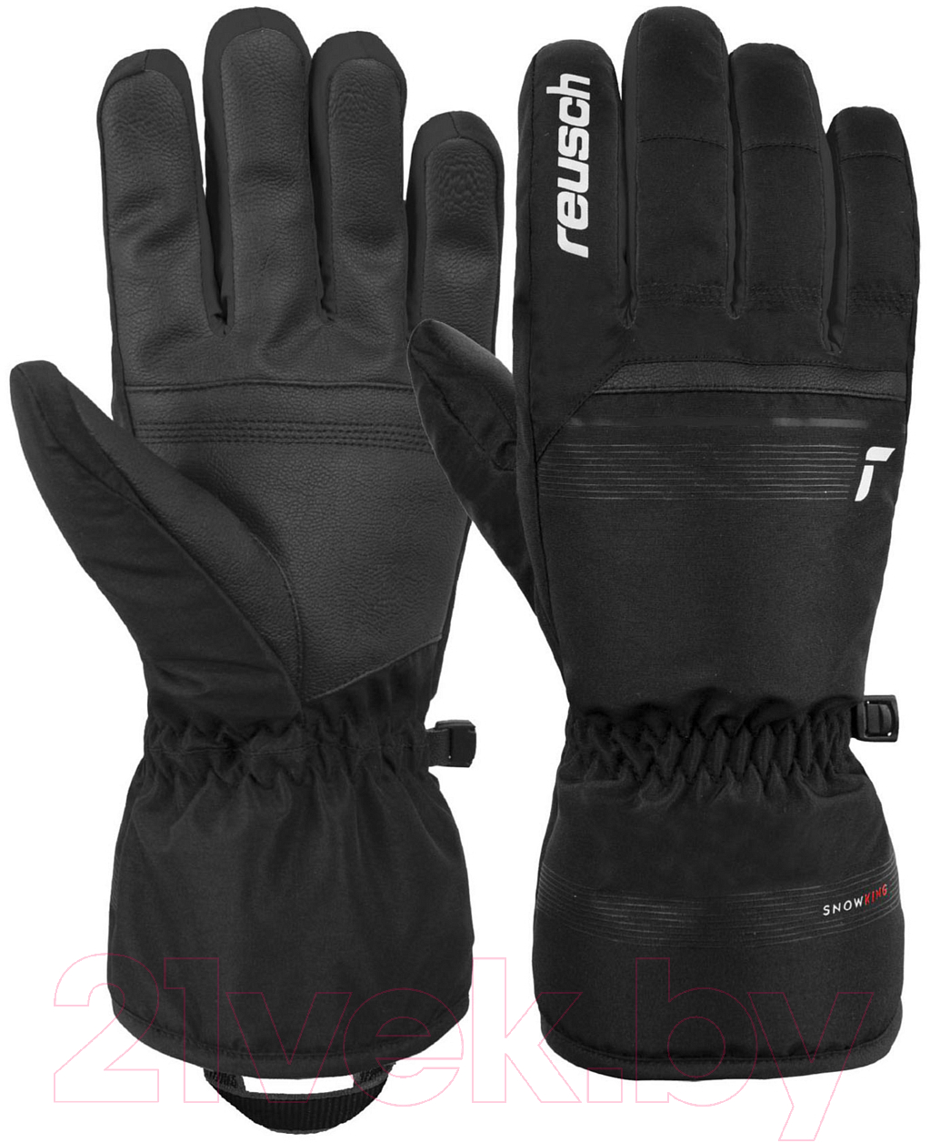 Перчатки лыжные Reusch Snow King / 6201198-7701 (р-р 7, Black/White) — фото 3