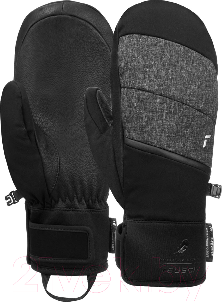 Варежки лыжные Reusch Febe R-Tex Xt / 6231524-7721 (р-р 6.5, Mitten Black/Black Melange) — фото 3