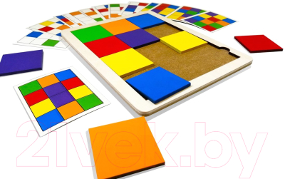 Развивающий игровой набор Крона Мозаика. Разноцветные квадраты / 143-114