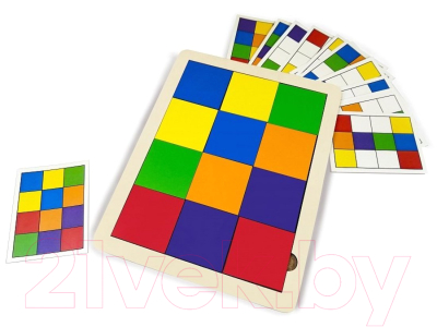 Развивающий игровой набор Крона Мозаика. Разноцветные квадраты / 143-114