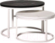 Миниатюра изображения товара Комплект журнальных столиков Мир стульев №6 (белый муар/летиция черный)