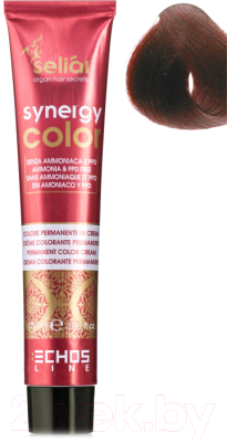 Крем-краска для волос Echos Line Seliar Synergy Color 5.5 (100мл, светло-каштановый махагон)