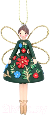 Елочная игрушка Gisela Graham Floral Folk Art. Фея / 15184-3