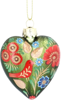 Елочная игрушка Gisela Graham Floral Folk Art. Сердце / 01977-3 - 