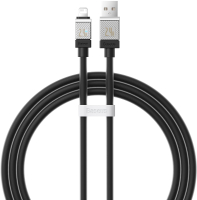 Кабель Baseus CoolPlay USB to iP 2.4A / CAKW000401 (1м, черный) - 