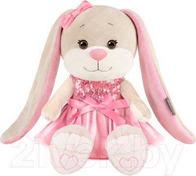 Мягкая игрушка Jack&Lin Зайка Лин в розовом платье с пайетками / JL-04202312-20