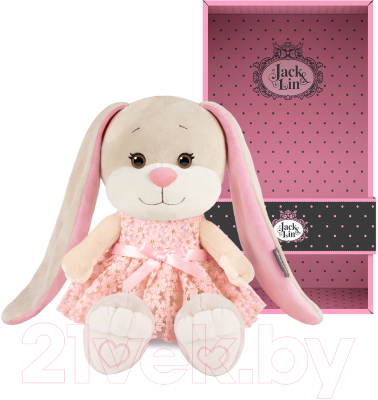 Мягкая игрушка Jack&Lin Зайка Лин в кружевном розовом платье / JL-04202317-20