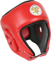 Боксерский шлем RuscoSport Pro с усилением (L, красный) - 