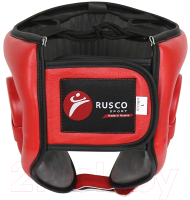 Боксерский шлем RuscoSport Pro с усилением (L, красный)