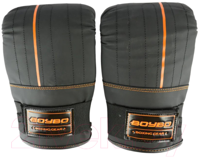 Боксерские перчатки BoyBo B-series (S, черный/оранжевый)