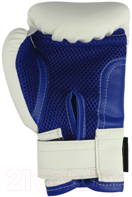 Боксерские перчатки RuscoSport 8oz (белый/синий)