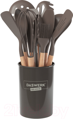 Набор кухонных приборов Daswerk 12в1 /  608195 (серый/коричневый)