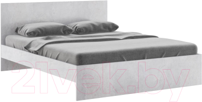 Двуспальная кровать Rinner М14 Лайт 160x200 (цемент светлый)