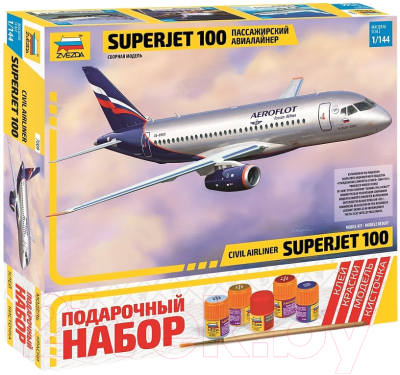Сборная модель Звезда Самолет СуперДжет-100 / 7009ПН
