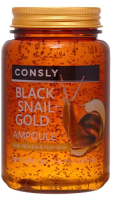 Сыворотка для лица Consly Black Snail & 24K Gold All-in-One Ampoule Многофункциональная (250мл) - 