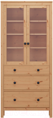 Шкаф с витриной Лузалес Кымор с 3 ящиками / 5030900104 (светло-коричневый)