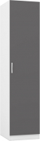 Шкаф-пенал Интермебель Марсель 580 / МР-01 (графит серый) - 