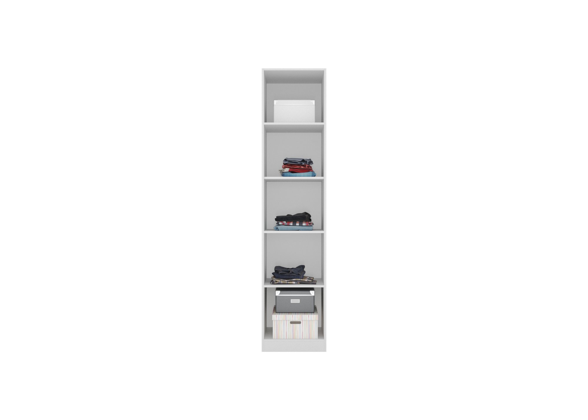 Шкаф-пенал Интермебель Марсель 580 1 зеркало / МР-01 (белый премиум) — фото 3
