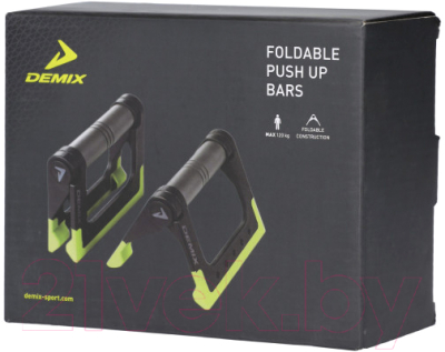 Упоры для отжимания Demix UE7M8WG90E / 123103-BU (черный/зеленый)