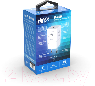 Адаптер питания сетевой HIPER HP-WC006 (белый)