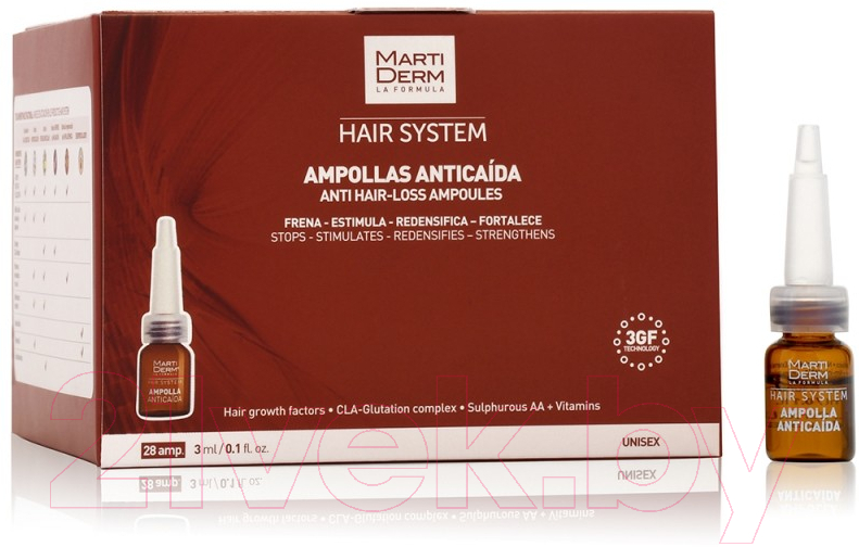 Ампулы для волос Martiderm Hair System Против выпадения волос