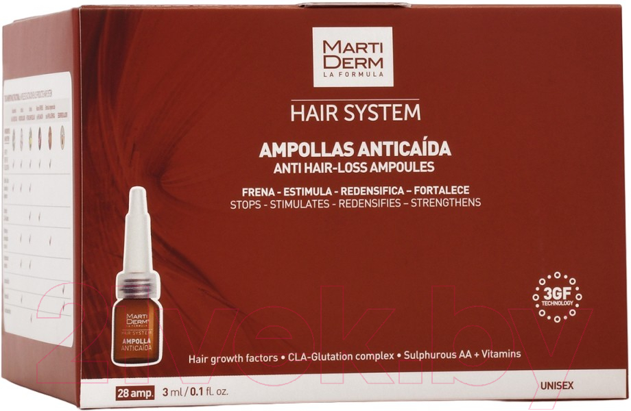 Ампулы для волос Martiderm Hair System Против выпадения волос