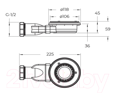 Душевой поддон BelBagno TRAY-MR-UNO-AH-120/80-35-NERO