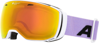 Маска горнолыжная Alpina Sports Estetica Q-Lite / A7246816 (белый/лиловый матовый) - 