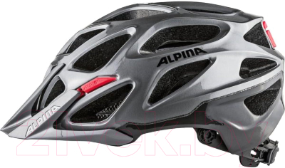 Защитный шлем Alpina Sports Thunder 3.0 / A9778-39 (р-р 57-62, серебристый/черный/красный)