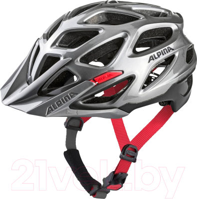 Защитный шлем Alpina Sports Thunder 3.0 / A9778-39 (р-р 57-62, серебристый/черный/красный)