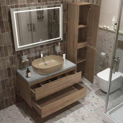 Тумба с умывальником BelBagno Kraft 100 / KRAFT100RT-KEPMGL-1084-H316-SET