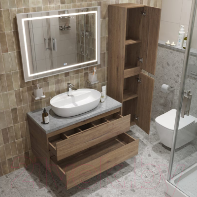 Тумба с умывальником BelBagno Kraft 100 / KRAFT100RT-KEPMGL-1346-SET