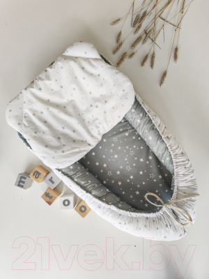 Подушка для малышей Martoo Bear / P-BR-GRST (белый/серые звезды)