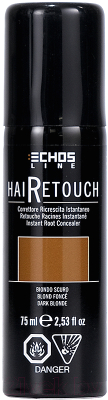 Корректор цвета для волос Echos Line Hairetouch для отросших корней (75мл, темно-русый)