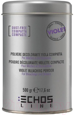 Порошок для осветления волос Echos Line Bleaching Powder Violet Dust-Free (500мл)