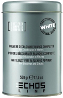 Порошок для осветления волос Echos Line White Dust-Free интенсивно осветляющий (500мл) - 